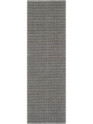 Montauk Ivory/black Runner Rug