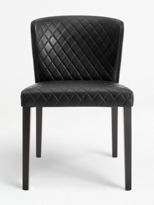 Curran Quilted Onyx Dining Chair