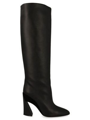 Salvatore Ferragamo Sculptured Heel Knee-length Boots