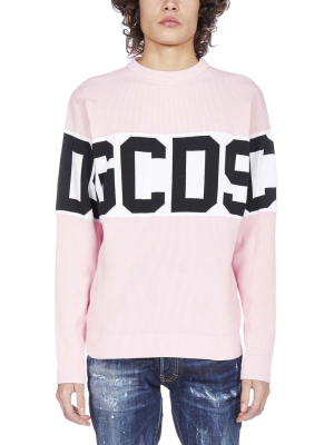 Gcds Logo Band Intarsia Sweater