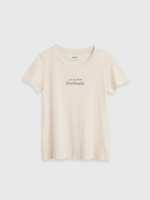 'let Go With Gratitude' Organic Cotton T-shirt