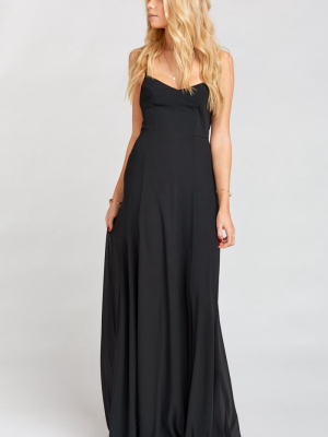 Godshaw Goddess Gown ~ Black Chiffon