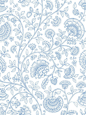 Paisley Trail Peel-and-stick Wallpaper In Blue Bell By Nextwall