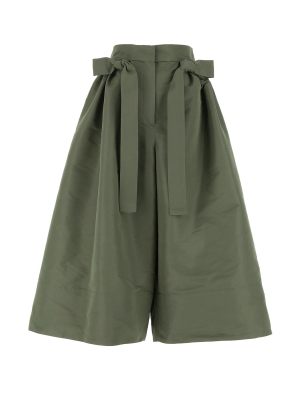 Alexander Mcqueen Bow Detail Wide Leg Pants