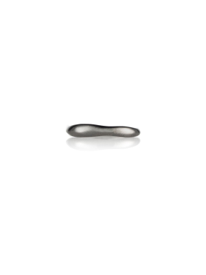 Black Rhodium Ripple Ring