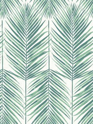 Paradise Wallpaper In Tropic Green From The Beach House Collection By Seabrook Wallcoverings