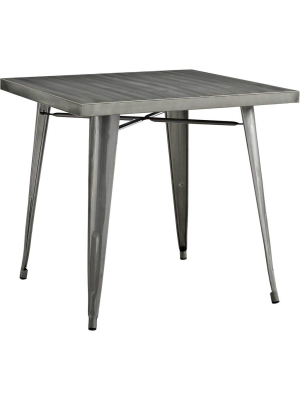 Anthropology Square Dining Table Gunmetal