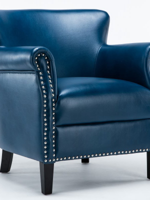 Holly Navy Blue Club Chair - Comfort Pointe