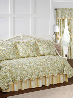 Paisley Verveine Quilt Set (daybed) Green 5pc - Waverly