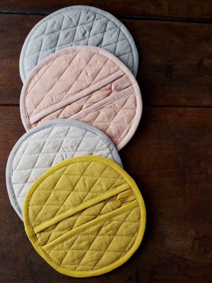 Linen Kitchen Mitt In Various Colors