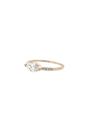 1ct Margot Pave Ring / 14k Yellow Gold / White Diamond