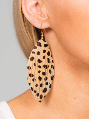 Darla Animal Dot Leather Earrings