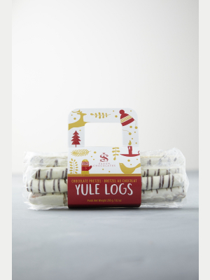 Chocolate Pretzel Yule Logs