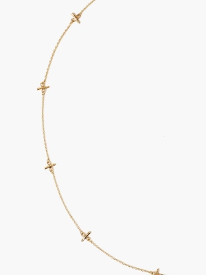 14k Gold Notch Necklace