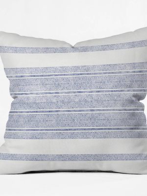 16"x16" Holli Zollinger Capri Stripes Square Throw Pillow Blue - Deny Designs
