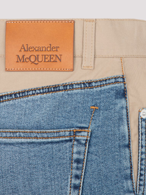 Alexander Mcqueen Panelled Slim-fit Jeans