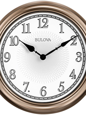 Bulova Clocks C4826 Home Decor Indoor/outdoor Decorative 14 Inch Diameter Lighted Dial Glowing Light Time Wall Clock