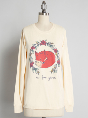 How Many Fox Do I Give? Long Sleeve Graphic Tee