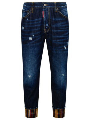 Dsquared2 Checked-cuff Distressed Jeans