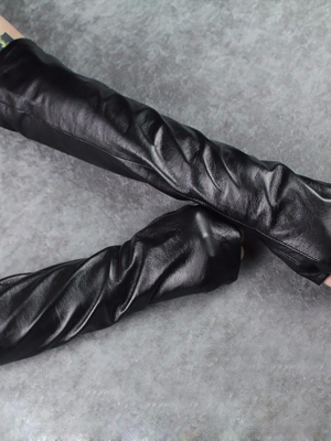 Zuriel Fingerless Gloves - Vegan Leather