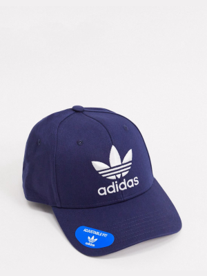 Adidas Originals Trefoil Logo Cap In Navy