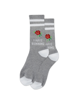 Women's I Hate Running Crew Socks