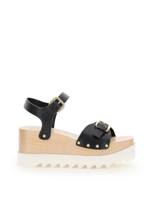 Stella Mccartney Elyse Buckle Detail Platform Sandals