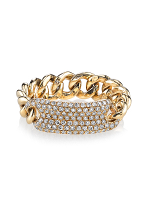 Pavé Id Link Ring