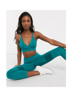 Asos 4505 Tall Exclusive Mesh Paneled Legging Seat In Teal