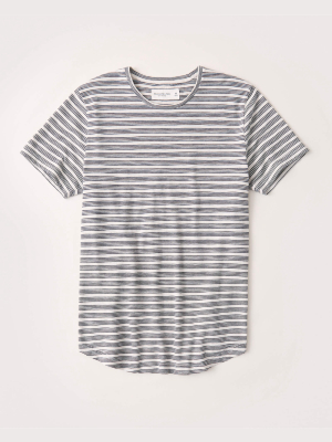 Curved Hem Pattern Tee