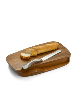 Nambe Blend Bread Board & Knife