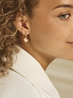 Essentielle Rhombus Earrings Rose Gold Colour