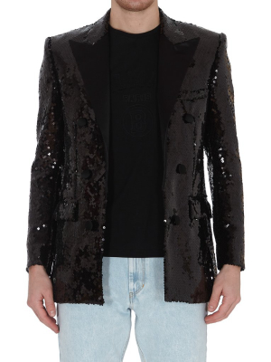 Balmain Sequins Double-breasted Blazer