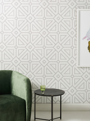 Voltaire Geometric Textured Wallpaper