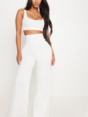 Shape White Bandage Extreme High Waist Wide Leg...