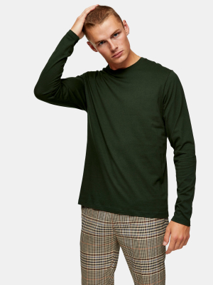 Green Organic Cotton Long Sleeve T-shirt