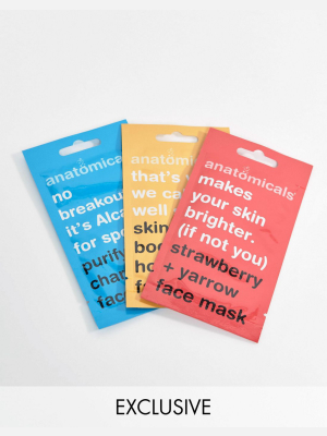 Anatomicals Asos Exclusive Face Mask Pack X 3