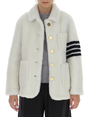 Thom Browne 4 Stripe Shearling Jacket