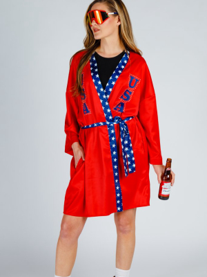 The 1 Round Knockout | Womens Silky Usa Bald Eagle Boxing Kimono