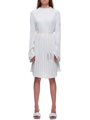 Perdicas Short Pleated Dress (1050-602-light-aquamarine)