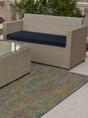 Outdoor Chunky Solid Multicolor Rug