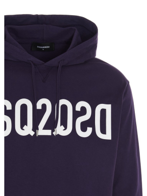 Dsquared2 Logo Print Mirrored Hoodie