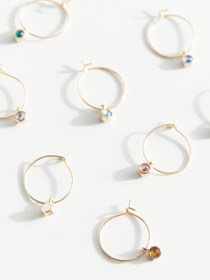 Stella Stone Mini Hoop Earring Set