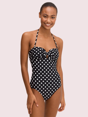 Lia Dot Molded Bandeau One-piece