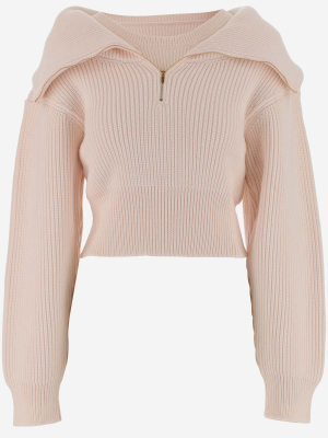 Jacquemus Risoul Cropped Zipped Jumper