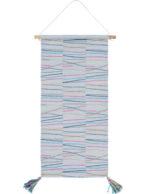 Kade Wall Hanging Ice Blue/beige/bright Pink