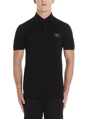 Dolce & Gabbana Logo Patch Polo Shirt