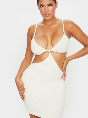 Shape Cream Thick Rib Strappy Cut Out Detail...