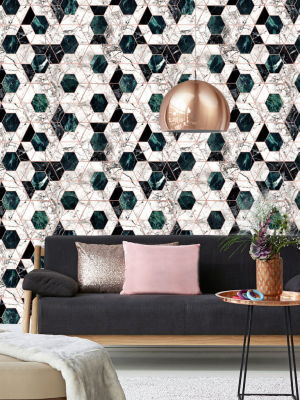 Hexa Metallic Wallpaper