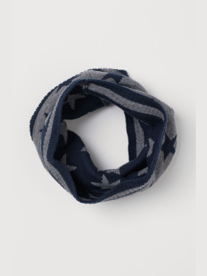 Jacquard-knit Tube Scarf